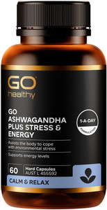 GO Healthy Ashwagandha Plus Stress & Energy 60 Caps GO Healthy Ashwagandha Plus Stress & Energy 60 Caps