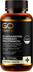 GO Healthy Astaxanthin Antioxidant High Strength 90 Soft Caps