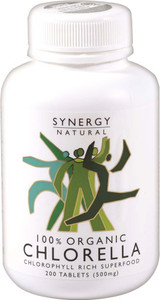 Synergy Natural Organic Chlorella 500mg 200 Tabs