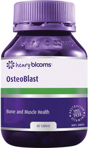 Henry Blooms OsteoBlast 60 Tabs for bone density, bone mineralisation, calcium absorption & muscle strength