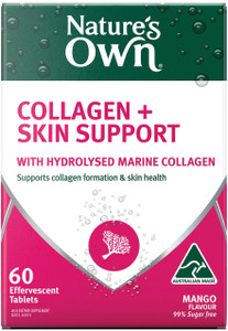 Nature's Own Collagen + Skin Support with Hydrolysed Marine Collagen 60 Effervescent Tabs Nature's Own Collagen + Skin Support with Hydrolysed Marine Collagen 60 Effervescent Tabs
