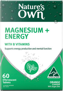 Nature's Own Magnesium + Energy B Vitamins 60 Effervescent Tabs Nature's Own Magnesium + Energy B Vitamins 60 Effervescent Tabs