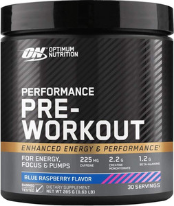 Optimum Nutrition Performance Pre-Workout Blue Raspberry 285g Optimum Nutrition Performance Pre-Workout Blue Raspberry 285g