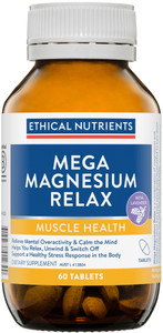 Ethical Nutrients Mega Magnesium Relax Muscle Health with Lavender 60 Tabs Ethical Nutrients Mega Magnesium Relax Muscle Health with Lavender 60 Tabs