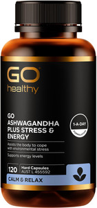 GO Healthy Ashwagandha+ Stress & Energy 120 Caps
