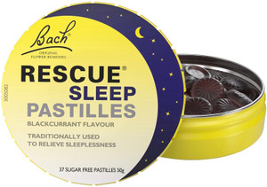 Bach Original Flower Remedies Rescue Sleep Pastilles Blackcurrant 50g x 3 pack = 150g Bach Original Flower Remedies Rescue Sleep Pastilles Blackcurrant 50g x 3 pack = 150g