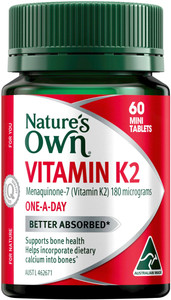 Nature's Own Vitamin K2 180mcg 60 Mini Tablets