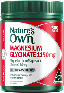 Nature's Own Magnesium Glycinate 1150mg 300 Tabs Nature's Own Magnesium Glycinate 1150mg 300 Tabs