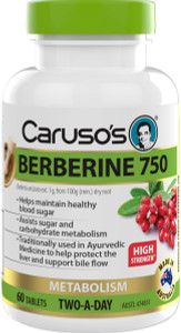 Caruso’s Natural Health Berberine 750 60 Tabs Caruso’s Natural Health Berberine 750 60 Tabs