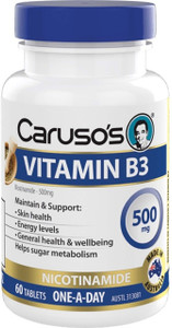 Caruso’s Natural Health Vitamin B3 500mg 60 Tabs Caruso’s Natural Health Vitamin B3 500mg 60 Tabs