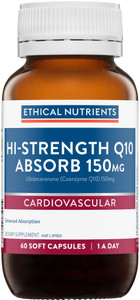Ethical Nutrients Hi-Strength Q10 Absorb 150mg 60 Caps Ethical Nutrients Hi-Strength Q10 Absorb 150mg 60 Caps