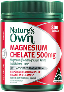 Nature's Own Magnesium Chelate 500mg 300 Caps Nature's Own Magnesium Chelate 500mg 300 Caps