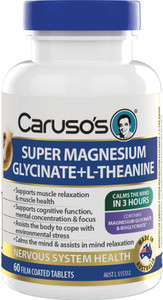 Caruso’s Super Magnesium Glycinate + L-Theanine 60 Tabs