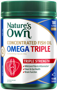 Nature's Own Concentrated Fish Oil Omega Triple 180 Caps