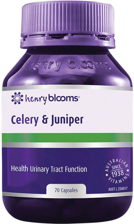 Henry Blooms Celery and Juniper 3000mg 70 Caps for arthritis, gout, joint pain & urinary tract health