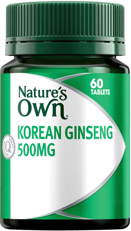 Nature's Own Korean Ginseng 500mg 60 Tabs