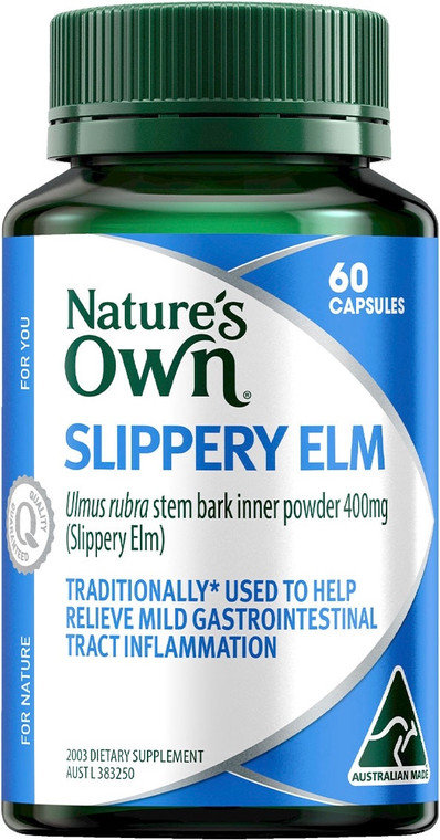 Nature's Own Slippery Elm 400mg 60 Caps