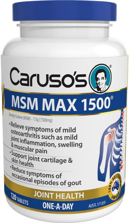 Caruso’s Natural Health MSM Max 1500mg 120 Tabs