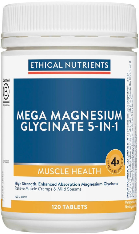 Ethical Nutrients Mega Magnesium Glycinate 5-in-1 120 Tabs