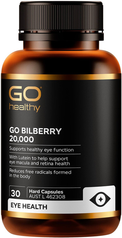 GO Healthy Bilberry Eye Support 20000mg 30 Caps