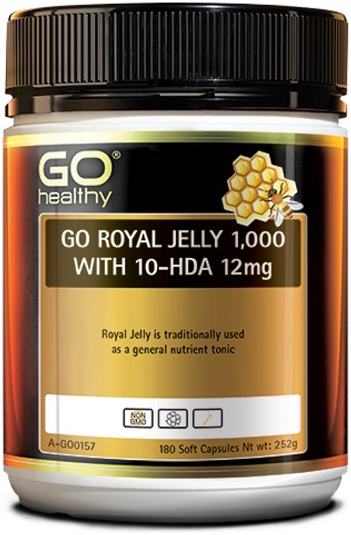 GO Healthy Royal Jelly 1000mg with 10-HDA 12mg 180 Caps