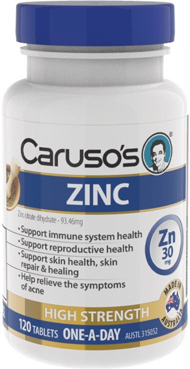 Caruso’s Natural Health Zinc 120 Tabs