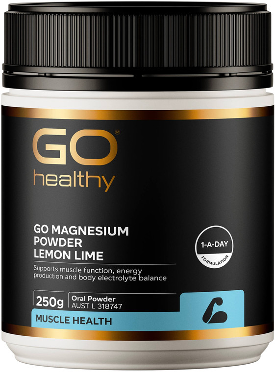 GO Healthy Magnesium Powder Lemon Lime 250g