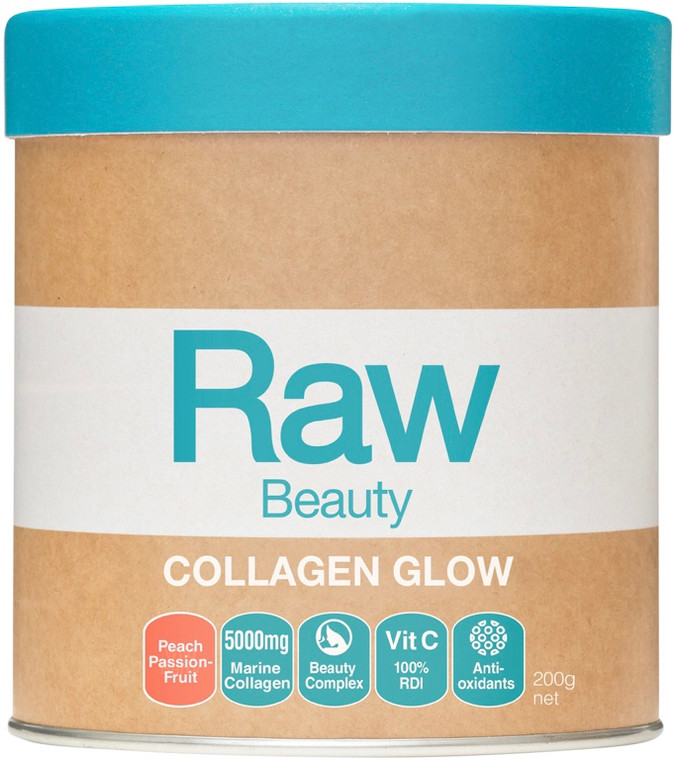 Amazonia Raw Beauty Collagen Glow 5000mg Peach Passionfruit 200g