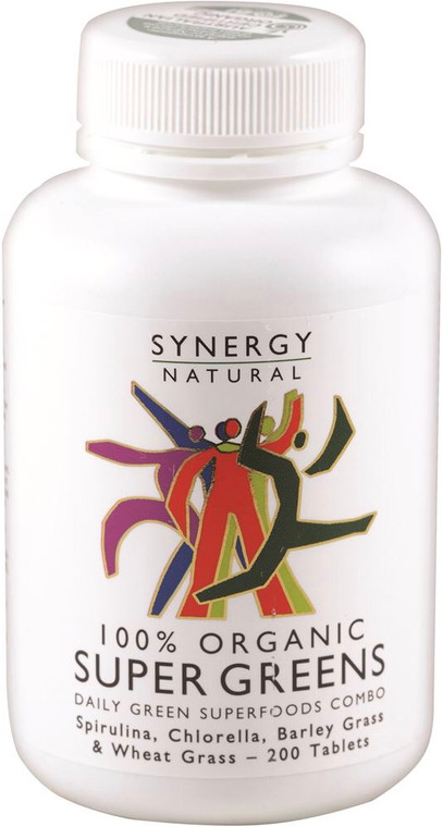 Synergy Natural Organic Super Greens 200 Tablets