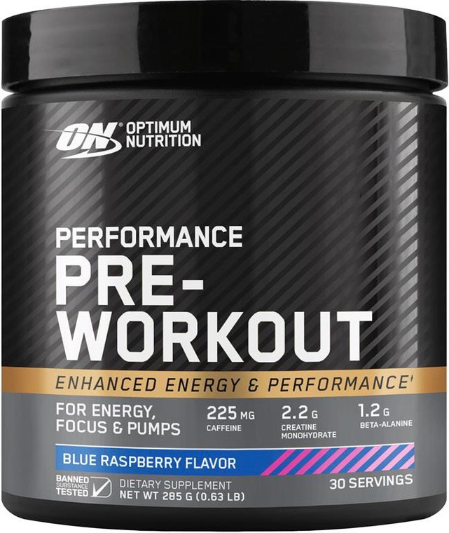 Optimum Nutrition Performance Pre-Workout Blue Raspberry 285g