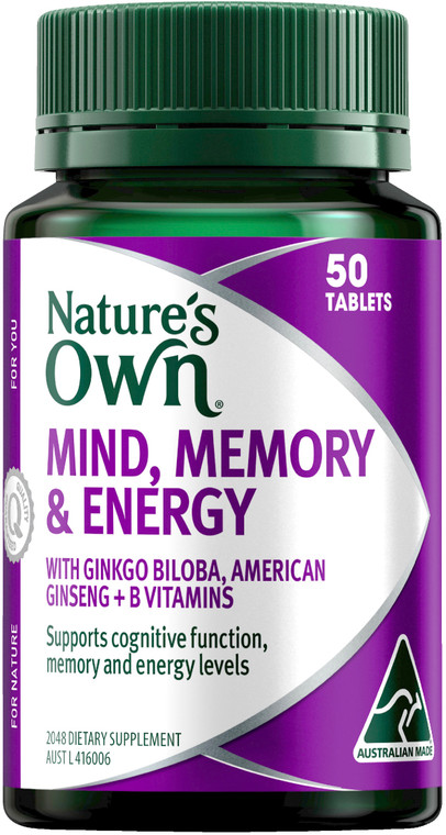 Nature's Own Mind Memory & Energy 50 Tabs