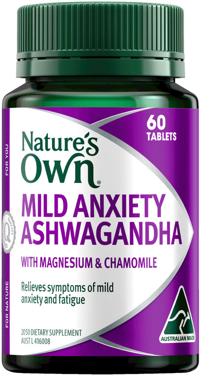Nature's Own Mild Anxiety Ashwagandha 60 Tabs
