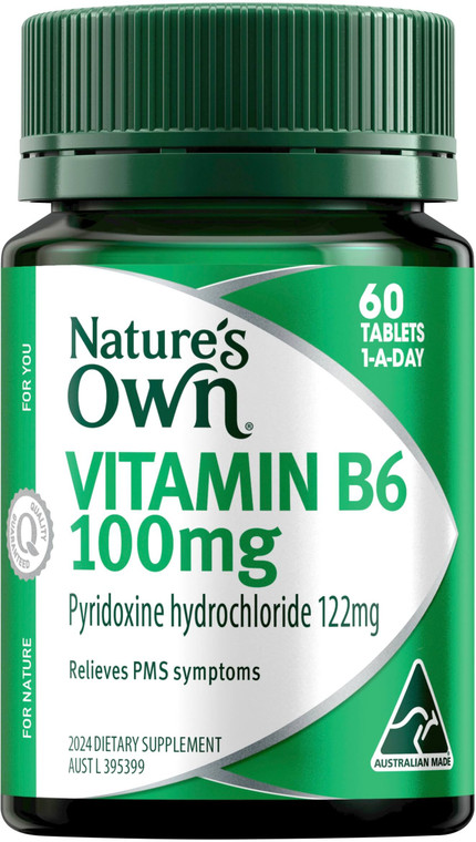 Nature's Own Vitamin B6 100mg 60 Tabs