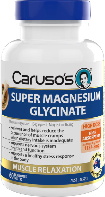 Caruso’s Natural Health Super Magnesium Glycinate 60 Tabs