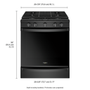 Whirlpool® Cuisinière coulissante électrique intelligente 6.4 pi cu, avec friture à air une fois connectée. WEG750H0HB