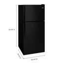 Réfrigérateur à congélateur supérieur - 30 po - 18 pi cu Whirlpool® WRT148FZDB