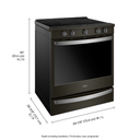 Whirlpool® Cuisinière coulissante électrique intelligente 6.4 pi cu, avec friture à air une fois connectée YWEE750H0HV