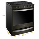 Whirlpool® Cuisinière coulissante électrique intelligente 6.4 pi cu, avec friture à air une fois connectée. WEG750H0HV