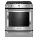 Cuisinière au gaz, à convection, commandes frontales, 5 brûleurs, 30 po KitchenAid® KSGB900ESS