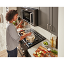 Cuisinière au gaz à commandes frontales à convection avec 5 brûleurs - 30 po KitchenAid® KSGG700EBS