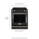 Cuisinière au electrique à commandes frontales à convection avec 5 éléments - 30 po KitchenAid® YKSEG700EBS