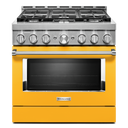 Cuisinière commerciale intelligente au gaz KitchenAid®, 6 brûleurs, 36 po KFGC506JYP