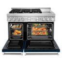 Cuisinière commerciale intelligente au gaz KitchenAid® avec plaque chauffante, 48 po KFGC558JIB