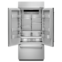 Réfrigérateur encastré à portes françaises, acier inoxydable, 20.8 pi cu, 36 po KitchenAid® KBFN506ESS
