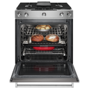 Cuisinière bi-combustible et à convection, commandes frontales, 5 brûleurs, 30 po KitchenAid® YKSDB900ESS