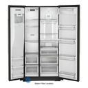 Réfrigérateur côte à côte à profondeur de comptoir avec distributeur extérieur d’eau et de glaçons - 22.6 pi cu - 36 po KitchenAid® KRSC703HBS