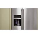 Réfrigérateur côte à côte à profondeur de comptoir avec distributeur extérieur d’eau et de glaçons - 22.6 pi cu - 36 po KitchenAid® KRSC703HPS