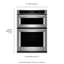 Four encastré combiné avec convection véritable evenheattm (four inférieur) - 27 po KitchenAid® KOCE507ESS