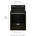 Cuisinière au electrique à convection avec 5 éléments - 30 po KitchenAid® YKFEG500EBS