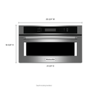 Four à micro-ondes encastré avec cuisson à convection - 1000 watts - 27 po KitchenAid® KMBP107ESS